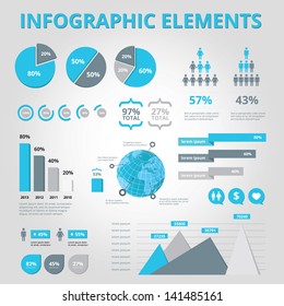 Set elements of infographics