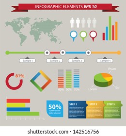 Set elements of infographics