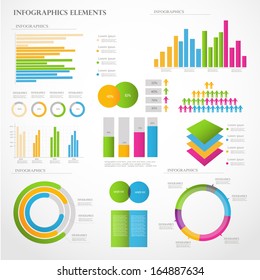 Set elements of infographics