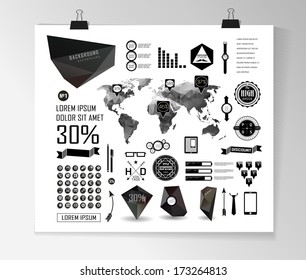 Set elements of infographics