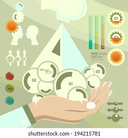 Set elements of infographics