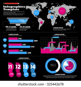 Set elements of infographics