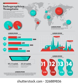 Set elements of infographics