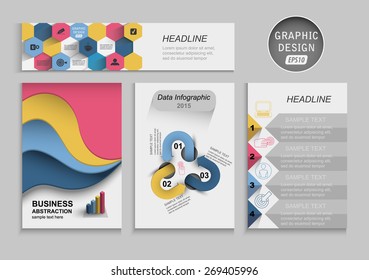 set of elements infographics for business reports and presentations