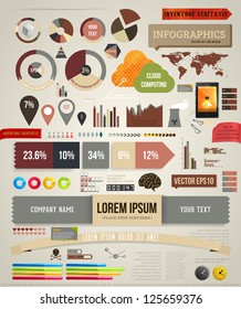 Set elements of infographics for design, eps 10 vector illustration