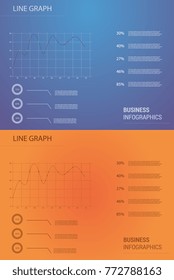 Set elements of infographics. line graphics Vector Illustration for presentation