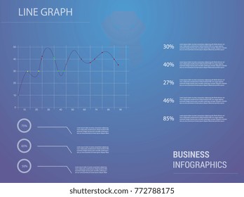 Set elements of infographics. line graphics Vector Illustration for presentation
