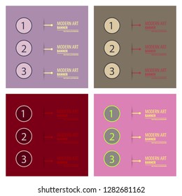 Set of Elements of infographics in modert art style