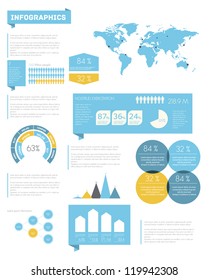 Set elements of infographics. Vector