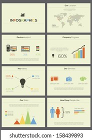 Set elements of infographics. Vector presentation