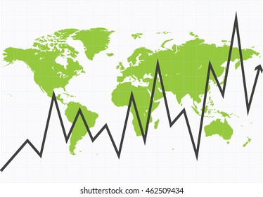 Set elements of infographics. World Map and Information Graphics