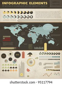 Set elements of infographics. World Map and Information Graphics