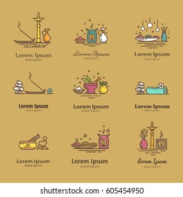 Set of elements for logo design. EPS 10 Isolated objects