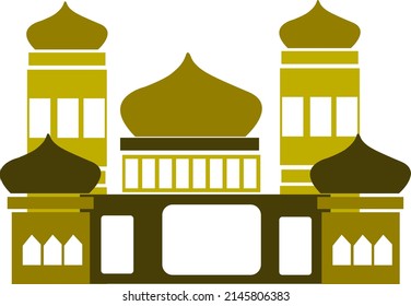 Set of elements mosque ramadan kareem.Good for icon background Islamic ramadan.