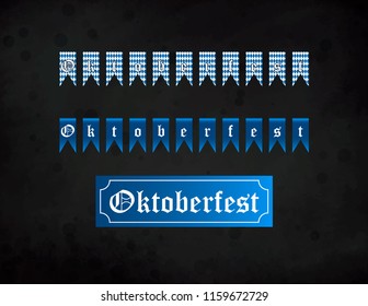 Set of elements in OktoberFest. Oktoberfest. Welcome to beer festival. Invitation flyer or poster for feast
