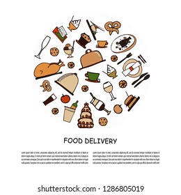 Set elements. Restaurant Vector. Food and drink. Character Illustrations. Hand drawing for your design.