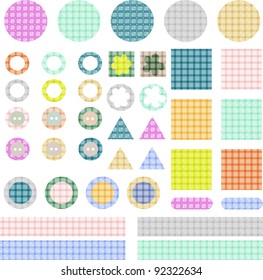 set of elements for scrapbook isolated on white