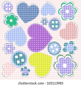 Set of elements for scrap-booking