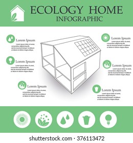 Set elements of Smart House Infographics. Flat design.