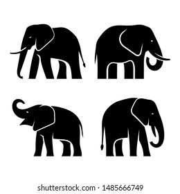 Set of Elephant logo. Icon design. Template elements