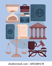 set of eleven legal items