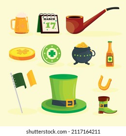 set of eleven st patricks day items