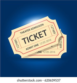 Set of eleven vector tickets and coupons templates