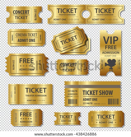 Set of eleven vector tickets and coupons templates