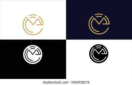 Set Of EM ,ME Abstract Letters Logo Monogram
