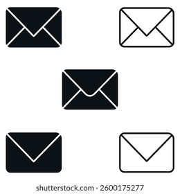 Set of email icon. Envelope vector email icon design