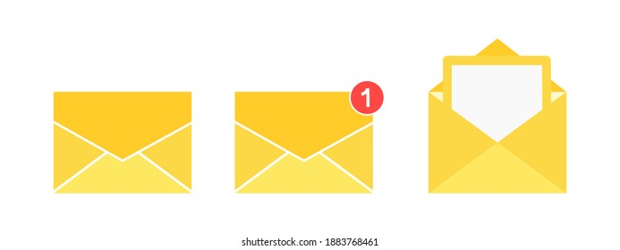 set of Email icon isolate on white background.