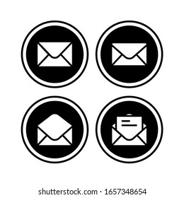 Set of Email icon vector isolated