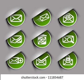 Set of Email Icons graphics for web icon collections.