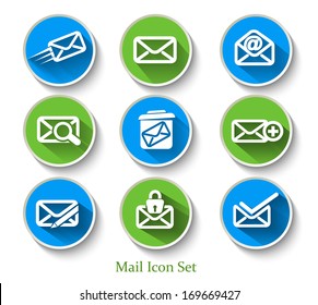 Set of Email Icons graphics for web icon collections.