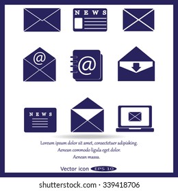 Set of Email Icons graphics for web icon collections