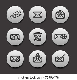 Set of Email Icons graphics for web icon collections.