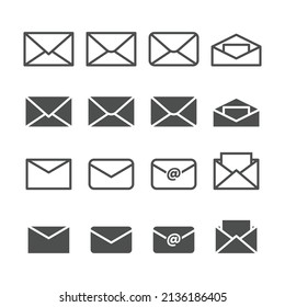 A set of email icons or logos Premium Vector