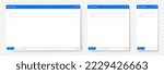 Set of email interface. Template of browser window illustration