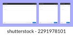 Set of email interface. Template of browser window illustration 10 eps.