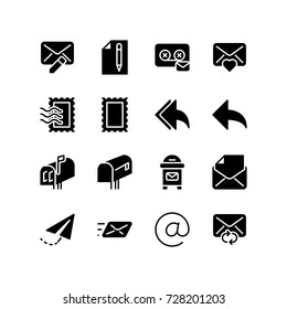 Set of email and internet icon