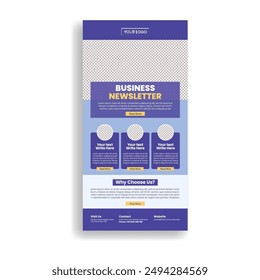 conjunto de Plantilla de boletín por correo electrónico para diseño de interfaz ui de página de Web adecuado para diseño de cabecera de página de destino corporativa o ui de Sitio web , diseño de diseño de periódico

