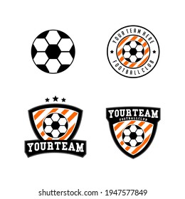 set emblem football club logo tamplate
