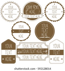set of emblem, price tag vector, vintage