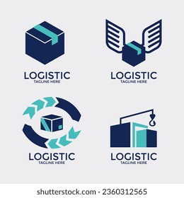 Set-Emblem-Vorlage für Logistik- und Lieferfirmen