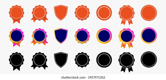 Set of emblem, Vector Badge, Labels and Ribbons premium quality product, Design elements, vector illustration EPS.10