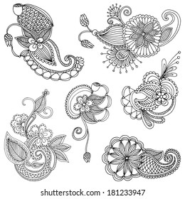 Set of embroidery patterns