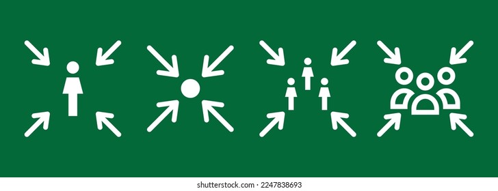Diseño de icono de conjunto de emergencia