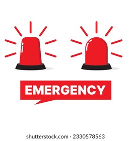 set of emergency icon on white background. vector illustration