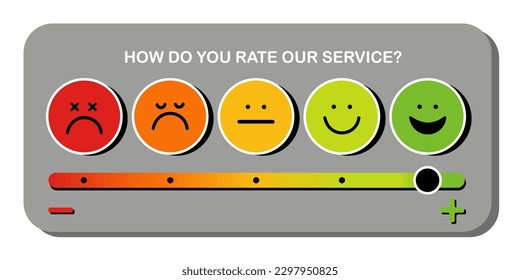 Set of Emoji Colored Flat Icons. Vector Set of Emoticons. Sad and Happy Mood Icons. Vote Scale Symbol Set.	