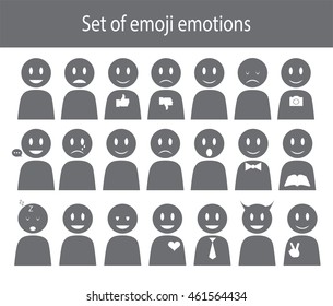 Set of emoji emotions.vector.